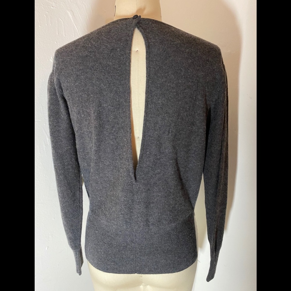 Anthropologie charcoal keyhole back sweater. New